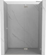 Mexen Lunar porte de douche à charnières droite 130 cm, transparent, nickel brossé - 834-130-000-97-00-P