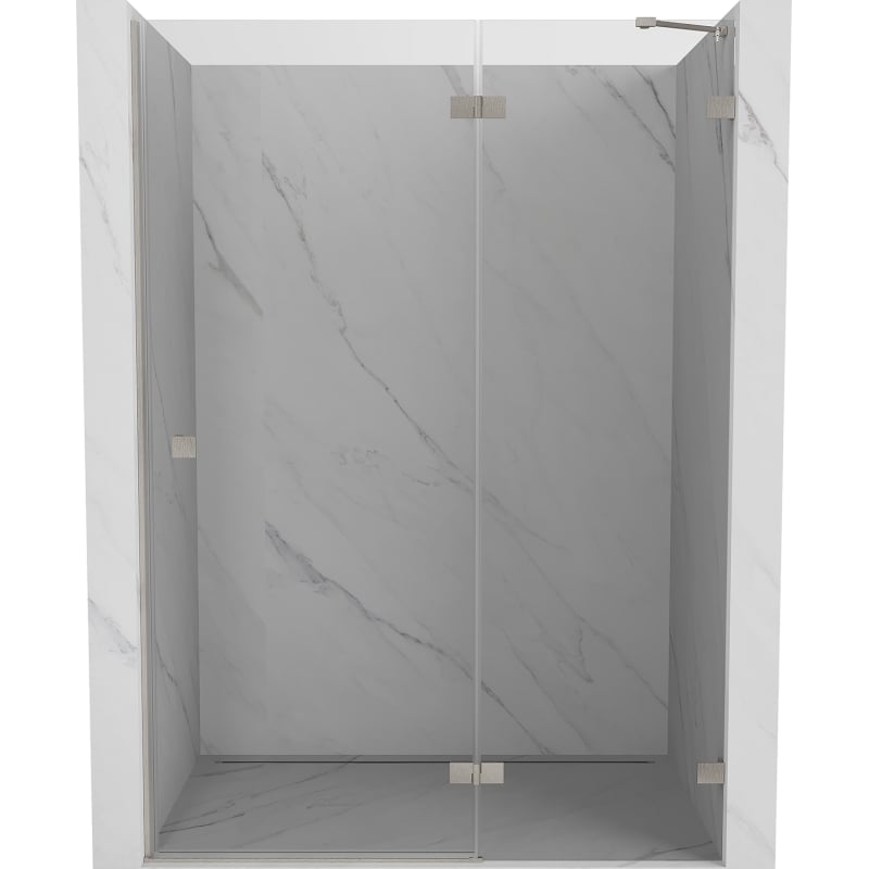Mexen Lunar porte de douche pivotante droite 135 cm, transparent, nickel brossé - 834-135-000-97-00-P
