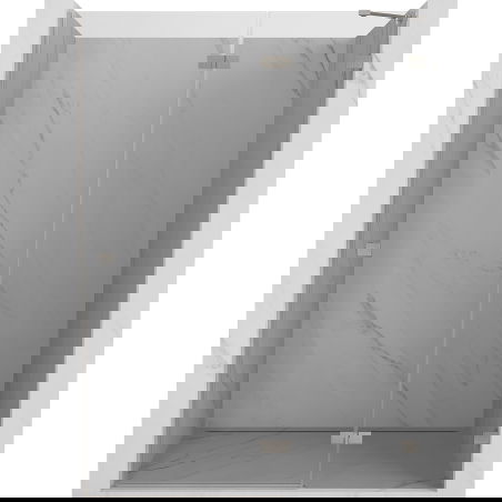 Mexen Lunar porte de douche battante droite 135 cm, transparent, nickel brossé - 834-135-000-97-00-P