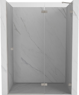 Mexen Lunar porte de douche battante droite 135 cm, transparent, nickel brossé - 834-135-000-97-00-P