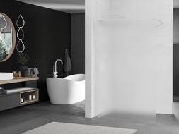 Mexen Kioto paroi de douche Walk-in 100 x 200 cm, givre 8 mm, blanche - 800-100-101-20-30