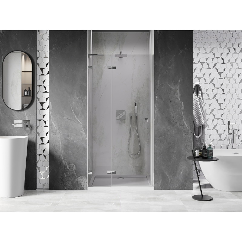 Mexen Lunar L porte de douche pivotante gauche 105 cm, transparent, chrome - 834L-105-000-01-00-L