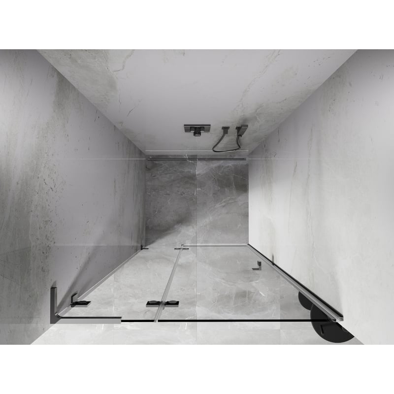 Mexen Lunar L porte de douche pivotante gauche 110 cm, transparent, chrome - 834L-110-000-01-00-L