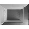 Mexen Kioto paroi de douche Walk-in 100 x 200 cm, transparent/verre dépoli 8 mm, blanc - 800-100-101-20-35