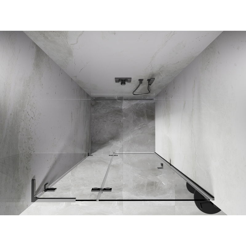 Mexen Lunar L porte de douche pivotante à gauche 115 cm, transparent, chrome - 834L-115-000-01-00-L