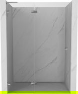 Mexen Lunar L porte de douche battante gauche 130 cm, transparent, chrome - 834L-130-000-01-00-L