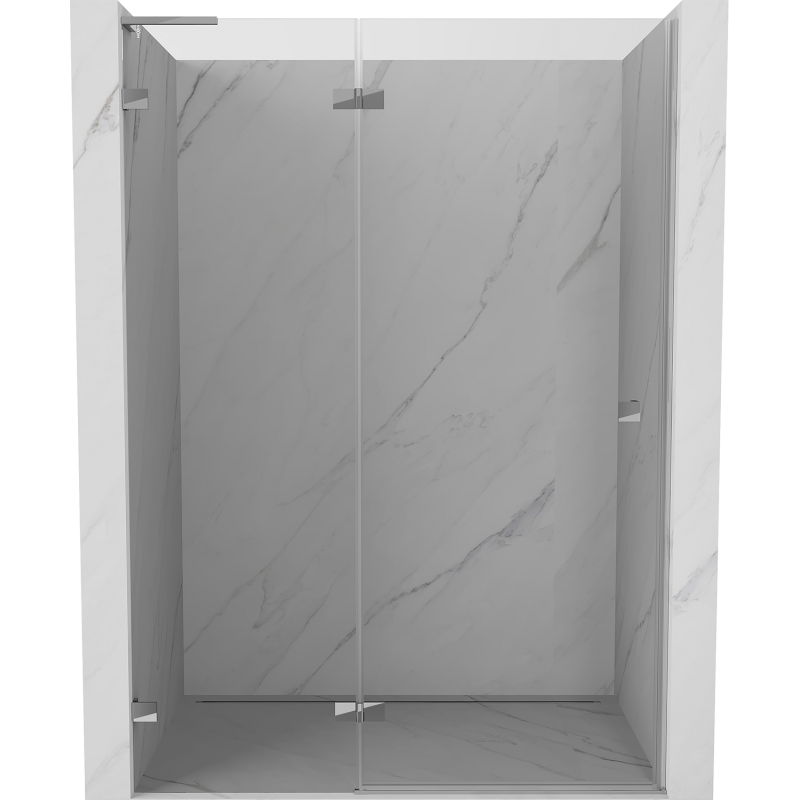 Mexen Lunar L porte de douche pivotante gauche 135 cm, transparent, chrome - 834L-135-000-01-00-L