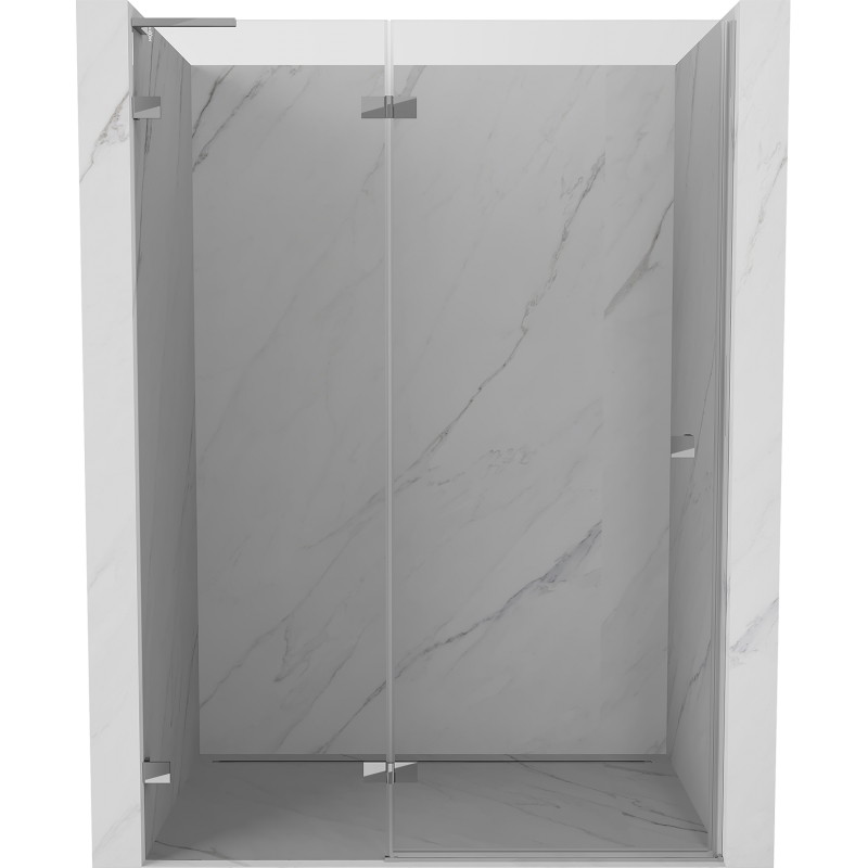 Mexen Lunar L porte de douche battante gauche 140 cm, transparent, chrome - 834L-140-000-01-00-L