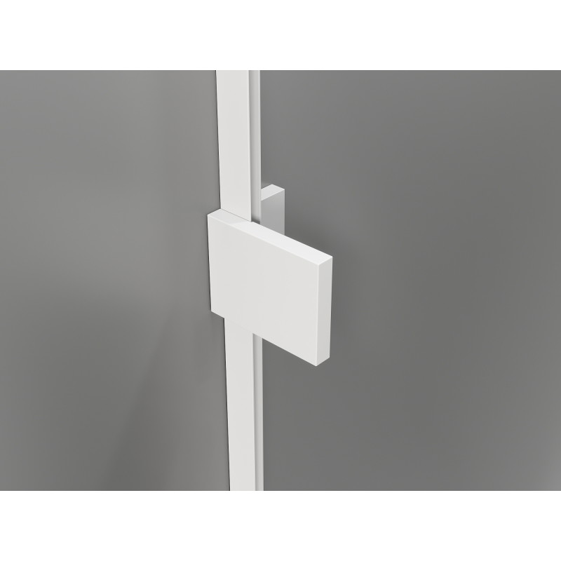 Mexen Lunar L porte de douche pivotante gauche 100 cm, transparent, blanc - 834L-100-000-20-00-L