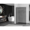 Mur de douche Mexen Kioto Walk-in 90 x 200 cm, graphite 8 mm, blanc - 800-090-101-20-40