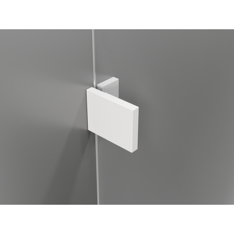 Mexen Lunar L porte de douche pivotante gauche 125 cm, transparent, blanc - 834L-125-000-20-00-L