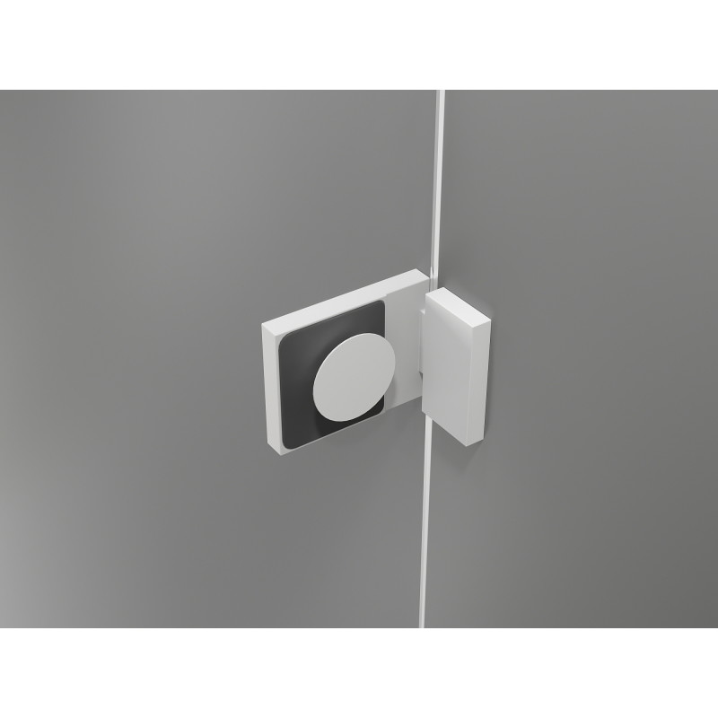 Mexen Lunar L porte de douche pivotante gauche 125 cm, transparent, blanc - 834L-125-000-20-00-L