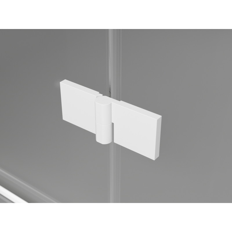 Mexen Lunar L porte de douche pivotante gauche 125 cm, transparent, blanc - 834L-125-000-20-00-L