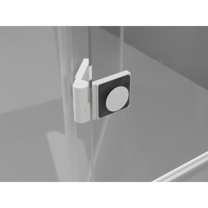 Mexen Lunar L porte de douche pivotante gauche 125 cm, transparent, blanc - 834L-125-000-20-00-L