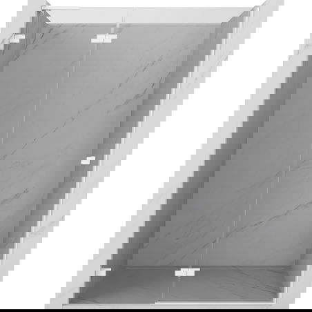 Mexen Lunar L portes de douche pivotantes gauche 140 cm, transparent, blanc - 834L-140-000-20-00-L
