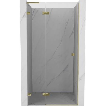 Mexen Lunar L porte de douche battantes gauche 100 cm, transparent, dorées - 834L-100-000-50-00-L