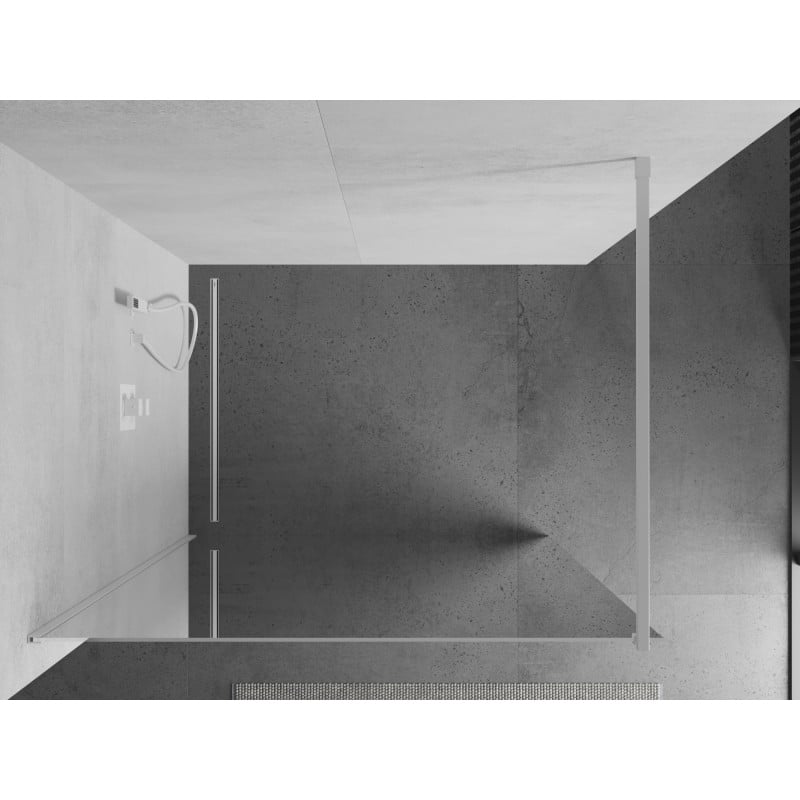 Mexen Kioto paroi de douche Walk-in 80 x 200 cm, miroir 8 mm, blanc - 800-080-101-20-50
