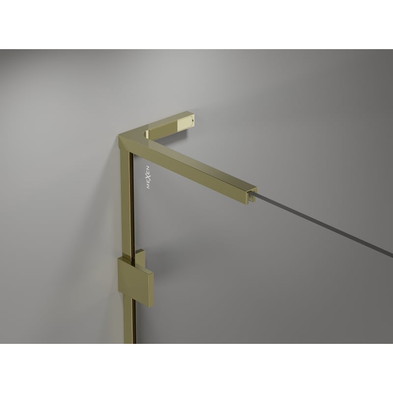 Mexen Lunar L porte de douche pivotante gauche 125 cm, transparent, doré - 834L-125-000-50-00-L