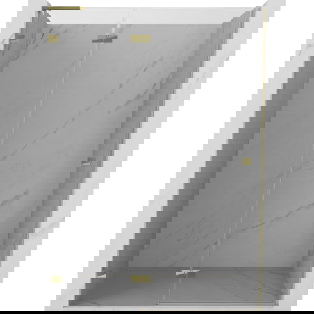 Mexen Lunar L porte de douche pivotante gauche 130 cm, transparent, doré - 834L-130-000-50-00-L