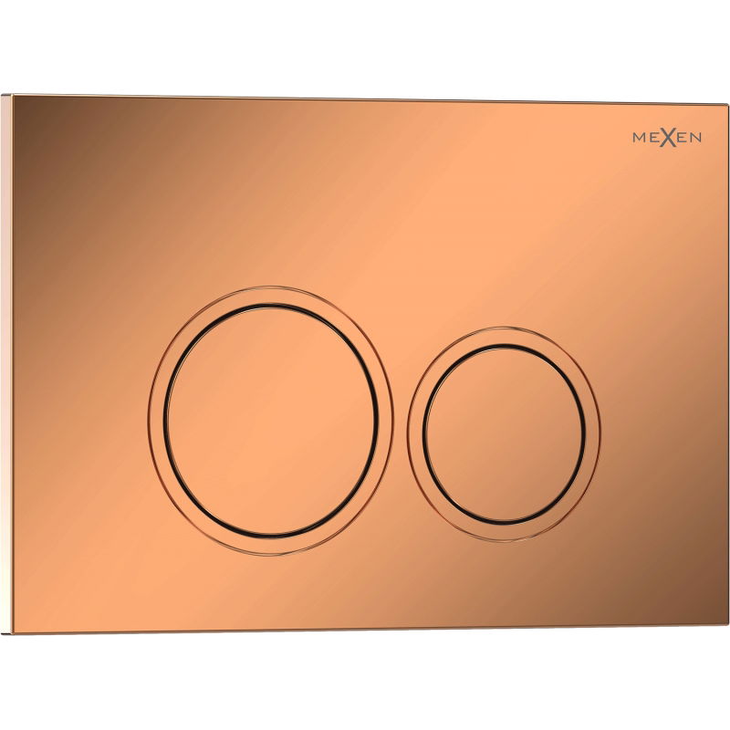 Mexen Tex 01 bouton de chasse d'eau, or rose brillant - 6101-09