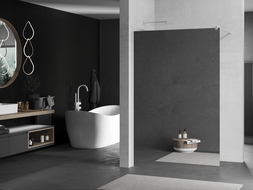 Paroi de douche Mexen Kioto Walk-in 100 x 200 cm, miroir 8 mm, blanc - 800-10-101-20-50