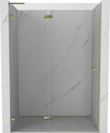 Mexen Lunar L porte de douche pivotante gauche 135 cm, transparent, dorée - 834L-135-000-50-00-L