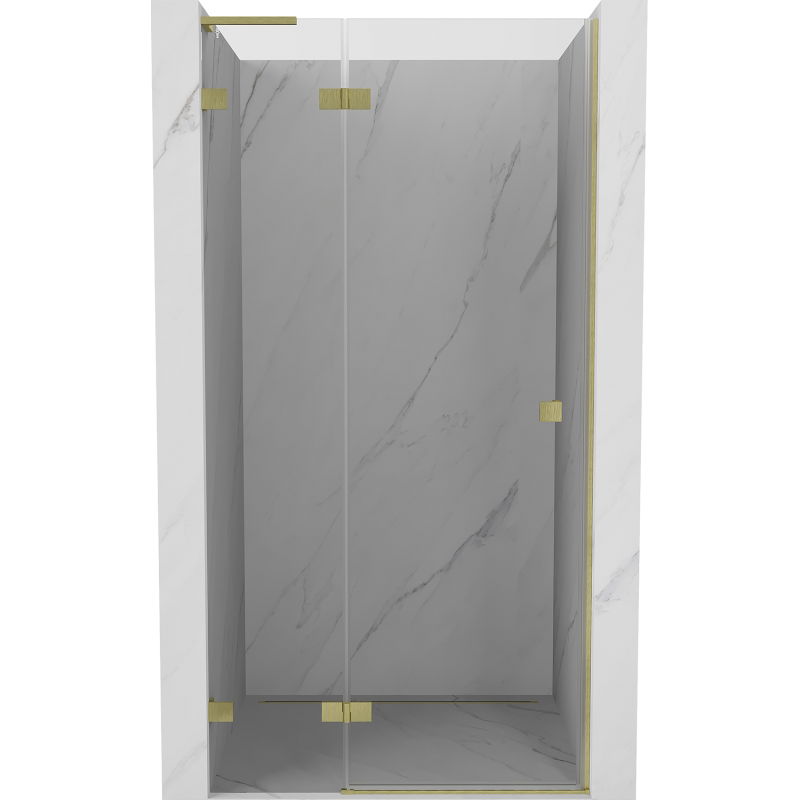 Mexen Lunar L porte de douche pivotante gauche 100 cm, transparent, doré brossé - 834L-100-000-55-00-L