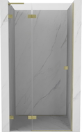 Mexen Lunar L porte de douche pivotante gauche 115 cm, transparent, or brossé - 834L-115-000-55-00-L