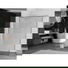 Mexen Kioto paroi de douche Walk-in 80 x 200 cm, motif noir 8 mm, blanc - 800-080-101-20-70