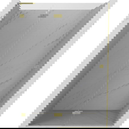 Mexen Lunar L porte de douche pivotante gauche 130 cm, transparent, doré brossé - 834L-130-000-55-00-L