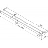 Étagère Mexen pour paroi de douche avec tringle pour serviettes, chrome - 800-02-01