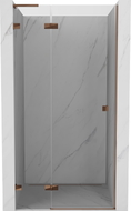 Mexen Lunar L porte de douche pivotante gauche 110 cm, transparent, or rose - 834L-110-000-60-00-L