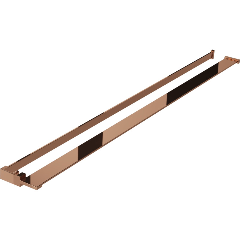 Mexen Kioto+ étagère pour paroi de douche avec barre porte-serviettes, or rose - 800-02-60