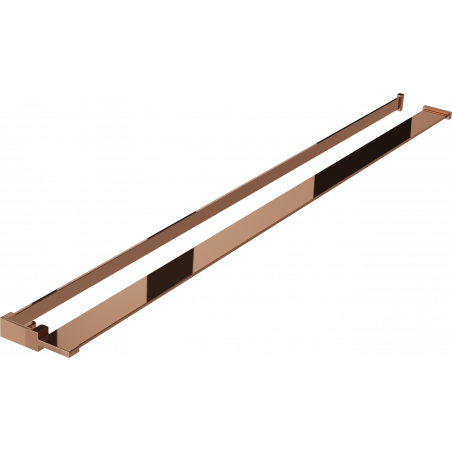 Mexen étagère pour paroi de douche avec rail pour serviettes, or rose - 800-02-60