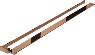 Mexen étagère pour paroi de douche avec rail pour serviettes, or rose - 800-02-60