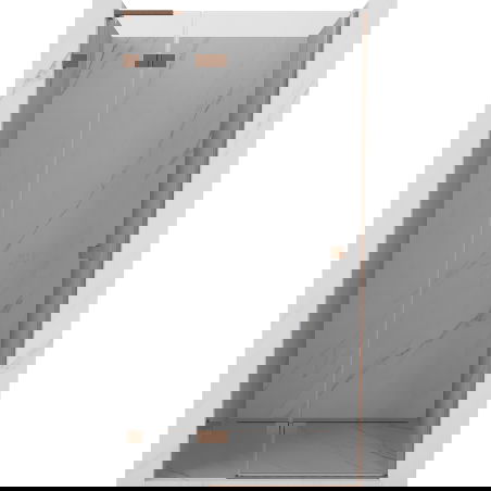 Mexen Lunar L porte de douche battante gauche 70 cm, transparent, cuivre brossé - 834L-070-000-65-00-L