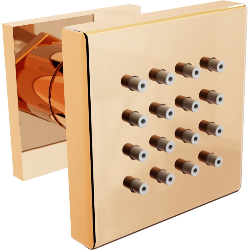 Mexen Cube douchette latérale en applique, or rose - 79360-60