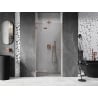 Mexen Lunar L porte de douche battante gauche 90 cm, transparent, cuivre brossé - 834L-090-000-65-00-L