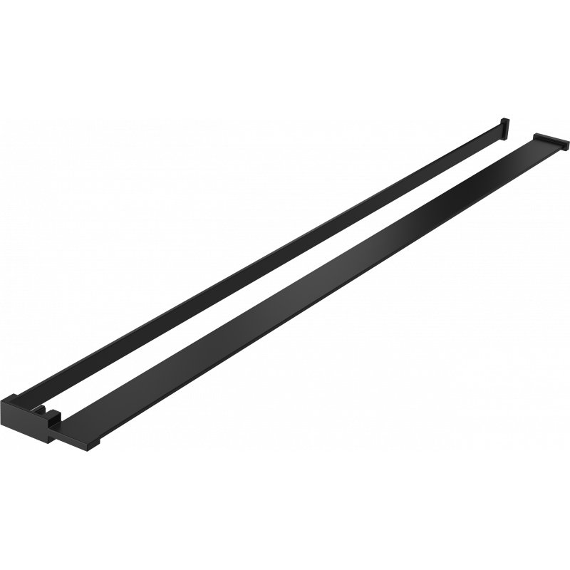 Mexen étagère pour paroi de douche avec barre pour serviettes, noir - 800-02-70