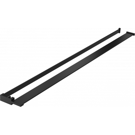 Mexen étagère pour paroi de douche avec barre pour serviettes, noire - 800-02-70