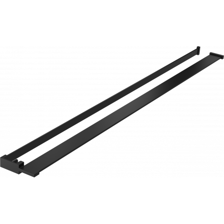 Mexen Kioto+ étagère pour paroi de douche avec barre porte-serviettes, noire - 800-02-70