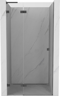 Mexen Lunar L porte de douche pivotante gauche 75 cm, transparent, gris canon brossé - 834L-075-000-66-00-L