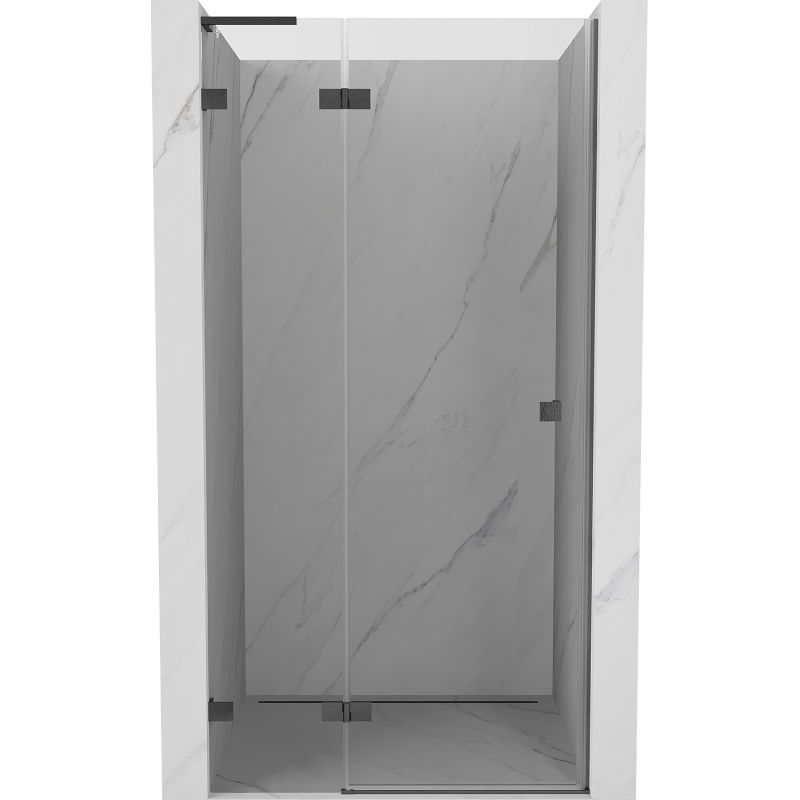 Mexen Lunar L porte de douche pivotante gauche 90 cm, transparent, gun gray brossé - 834L-090-000-66-00-L