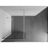 Mexen Kioto paroi de douche Walk-in 80 x 200 cm, grille noire 8 mm, blanc - 800-080-101-20-77