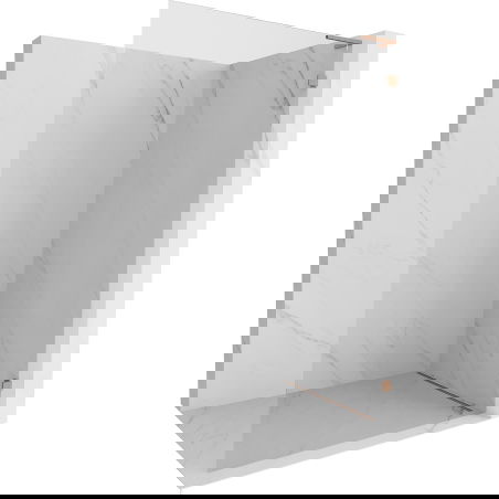 Mexen Lunar L paroi de douche Walk-in droite 120 x 200 cm, transparent 8 mm, cuivre brossé - 830L-120-000-65-00-P