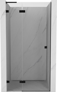 Mexen Lunar L portes de douche pivotantes gauches 75 cm, transparentes, noires - 834L-075-000-70-00-L