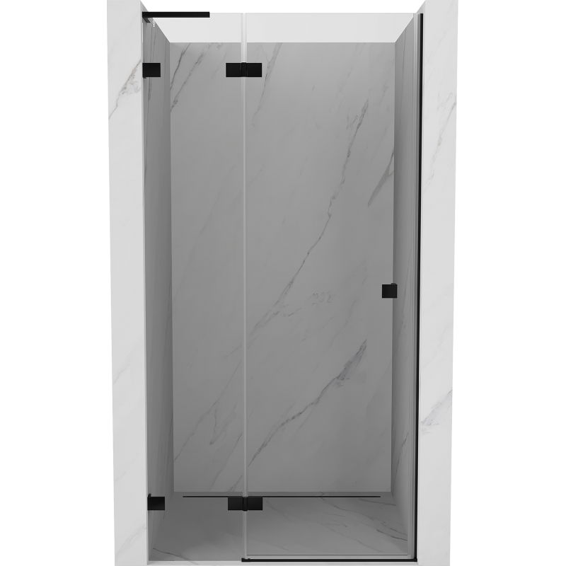 Mexen Lunar L porte de douche pivotante gauche 80 cm, transparent, noir - 834L-080-000-70-00-L