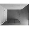 Mexen Kioto paroi de douche Walk-in 110 x 200 cm, grille noire 8 mm, blanc - 800-110-101-20-77