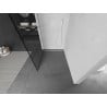 Mexen Kioto paroi de douche Walk-in 120 x 200 cm, grille noire 8 mm, blanche - 800-120-101-20-77