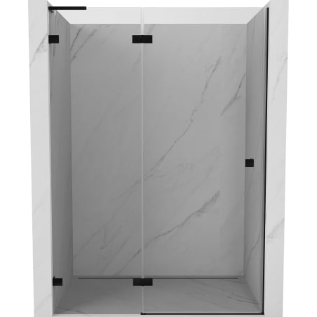 Mexen Lunar L porte de douche pivotante gauche 130 cm, transparent, noir - 834L-130-000-70-00-L